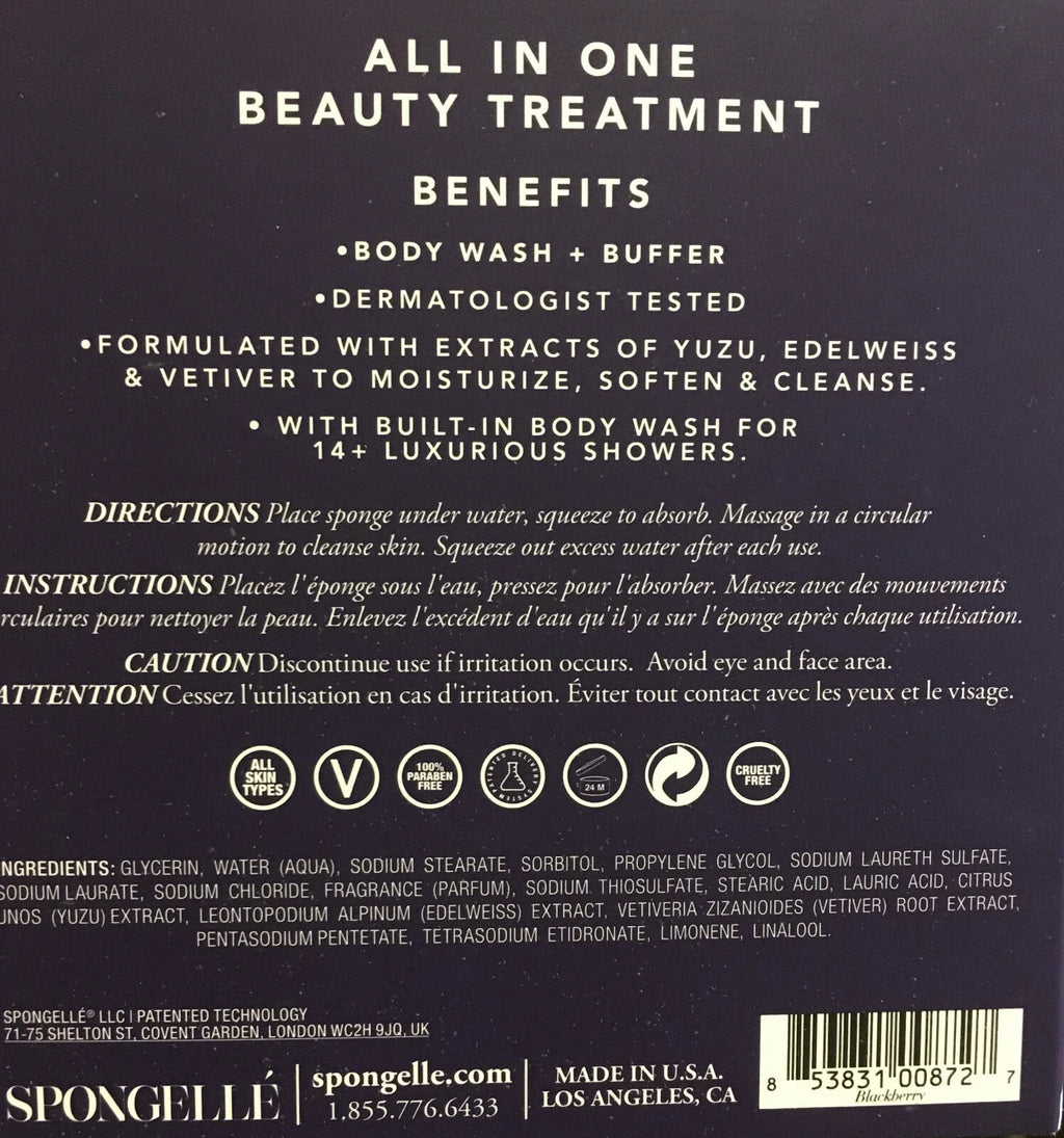 Spongelle Body Wash Infused Buffer CHOOSE a Scent, Shower Sponge 14-28+ Uses NEW
