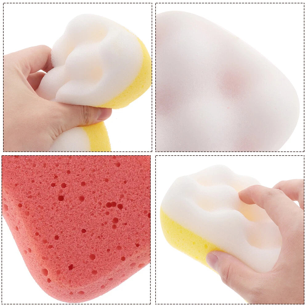 4PCS Shower Bath Brushes Bath Sponge Skin-Friendly Scrubbers Bathing Tools