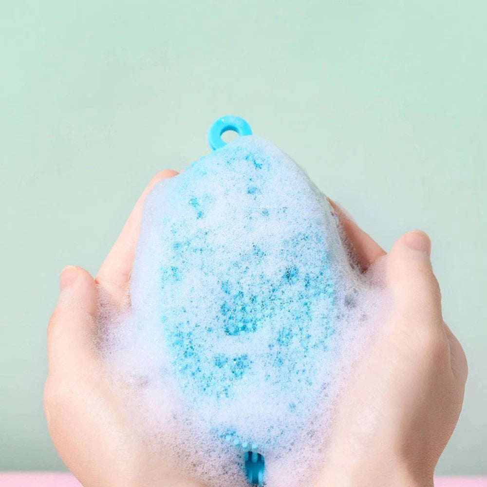 2 Pcs Bath Brush Newborn Body Exfoliator Silicone Scrubber Cleaner