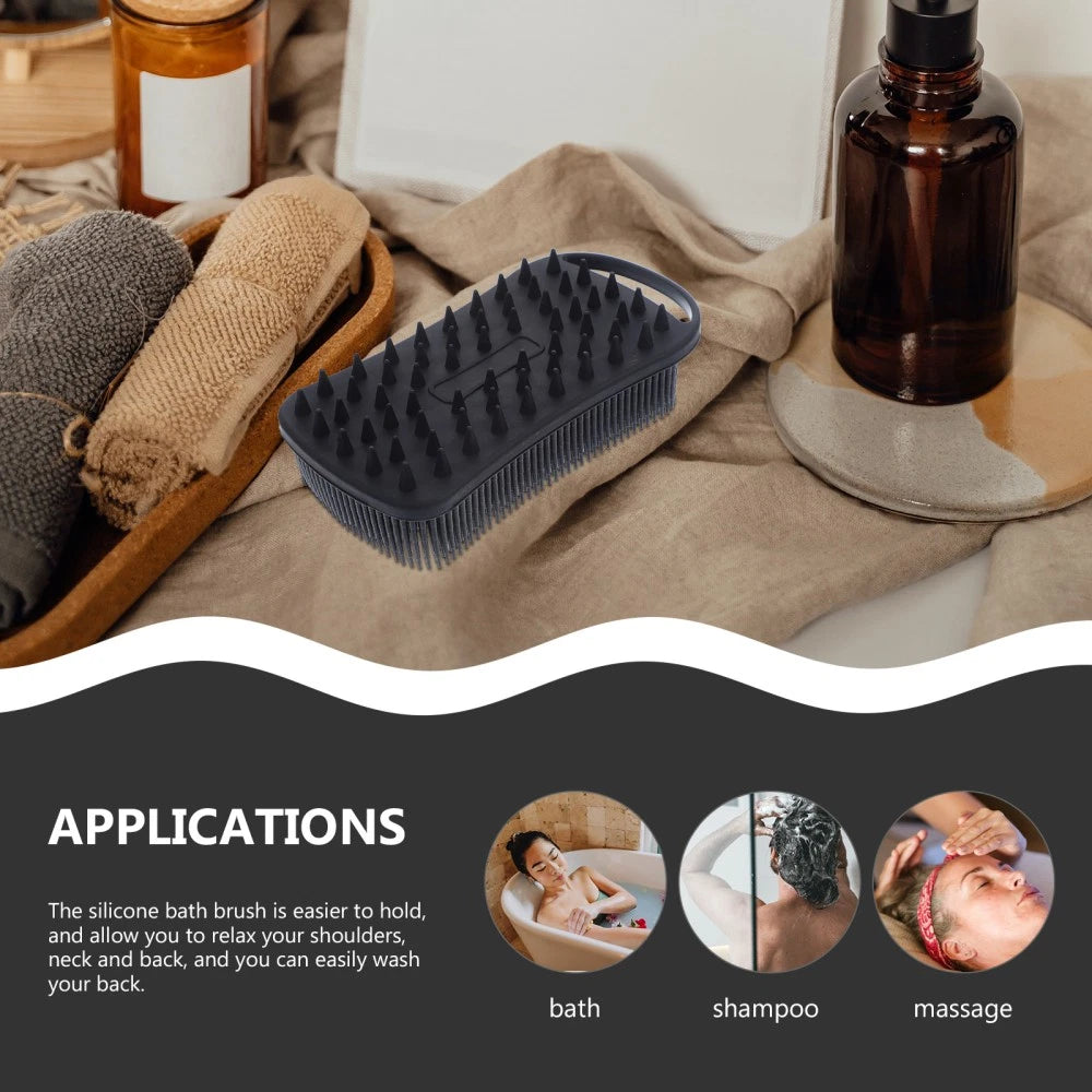 Bath Brush Man Travel Shower for Cleaning Soft Silicone Body Scrubber