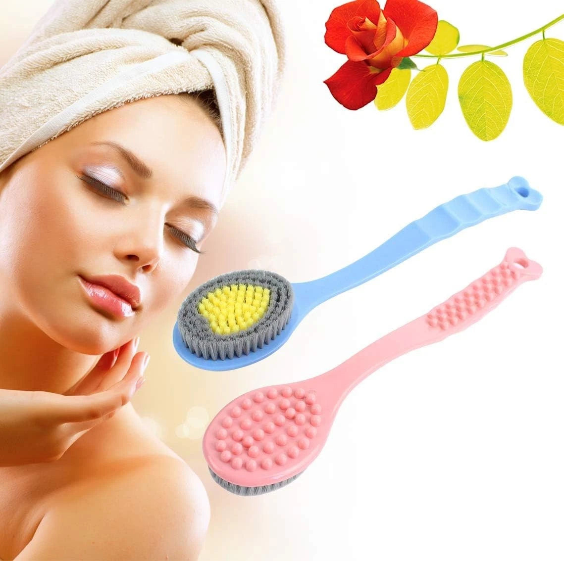 Bath Brush with Long Handle,Back Cleaning Brush,Back Scrubber -Bath & Shower UK