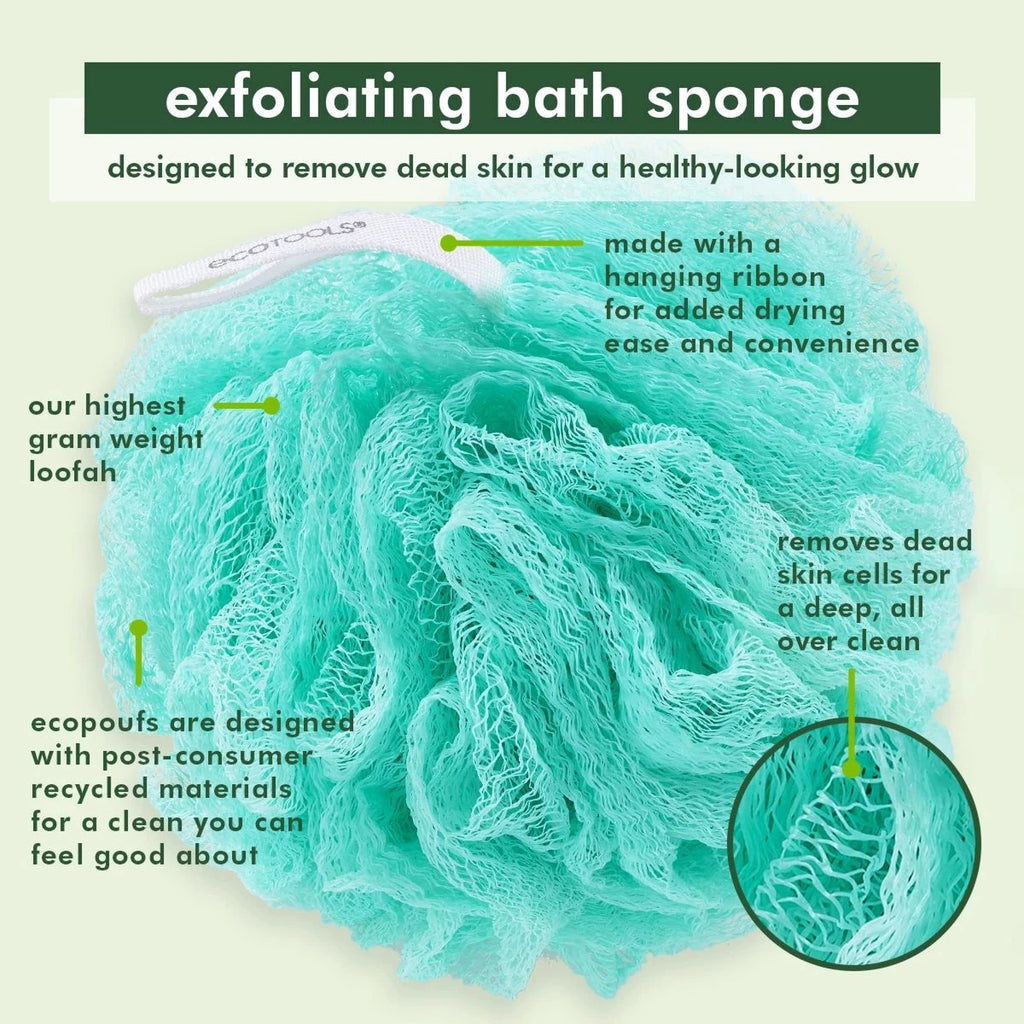 EcoTools Exfoliating EcoPouf 6 Pack Bathing Sponges Vegan Cruelty Free