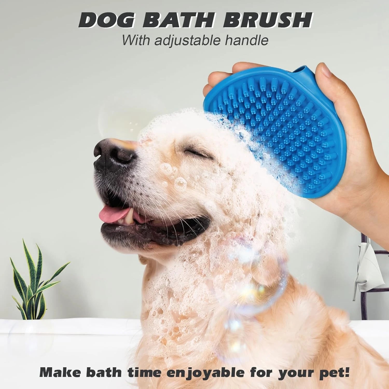2PCS Dog Grooming Tools - Double-Sided Bath Brush for Shedding and Bathing NEW