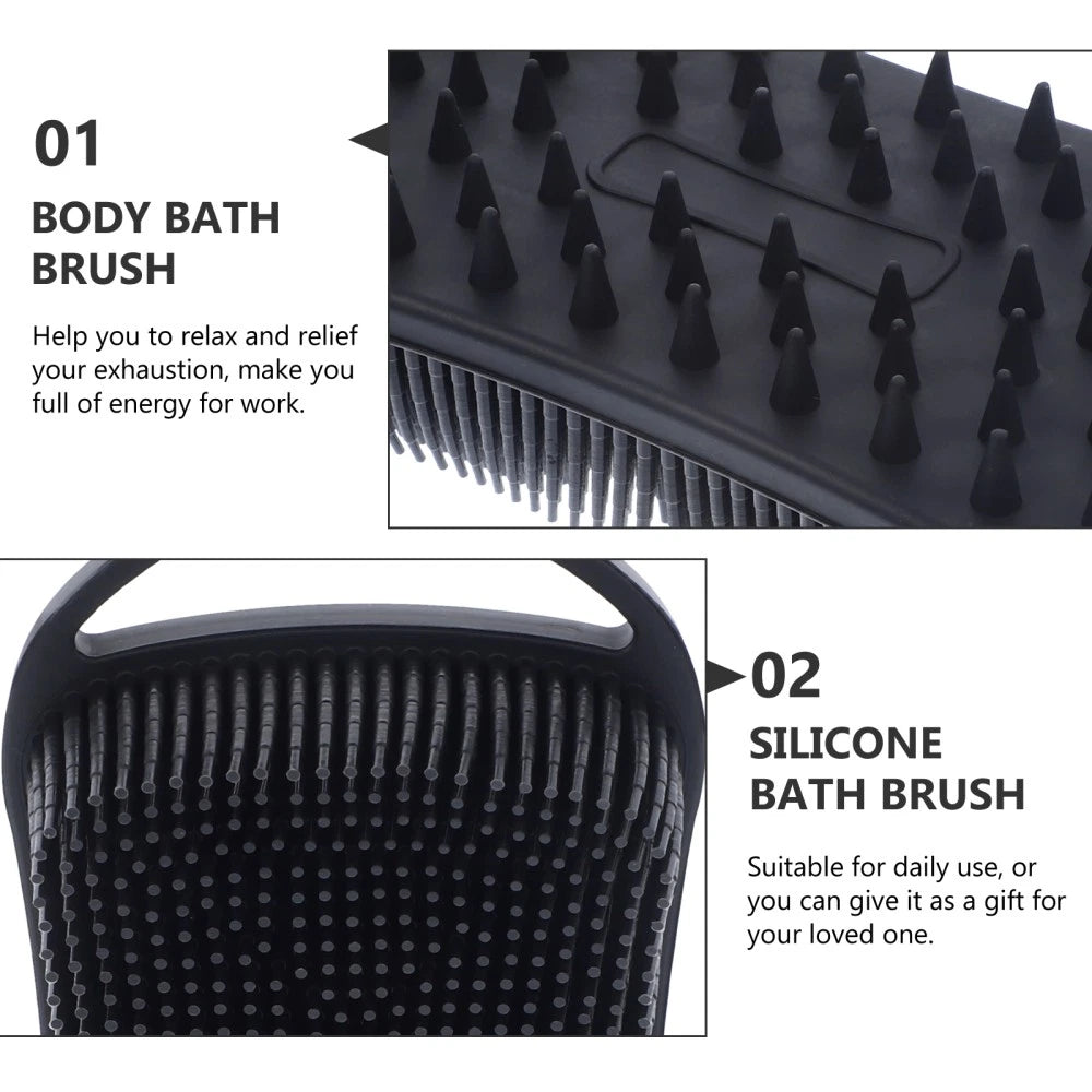 Bath Brush Man Travel Shower for Cleaning Soft Silicone Body Scrubber