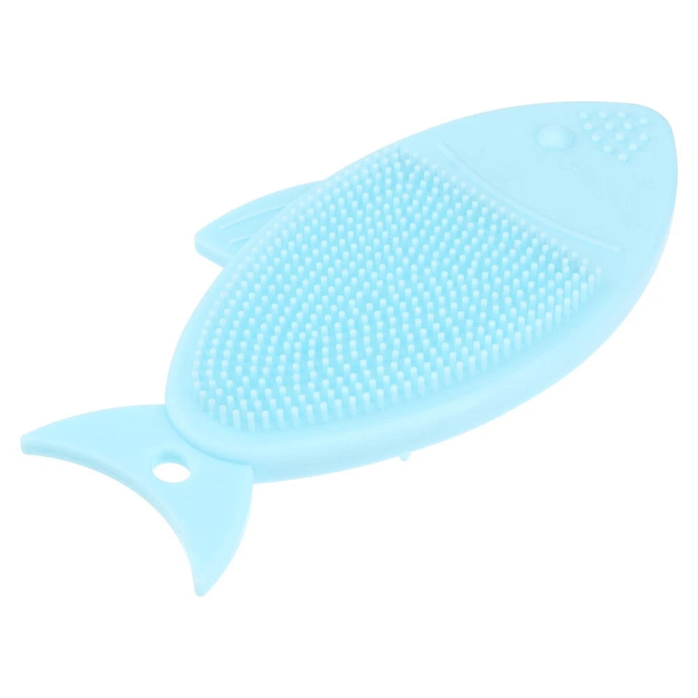 2 Pack Fish-shaped Bath Brush Child Body Cleaning Bathing Accessory
