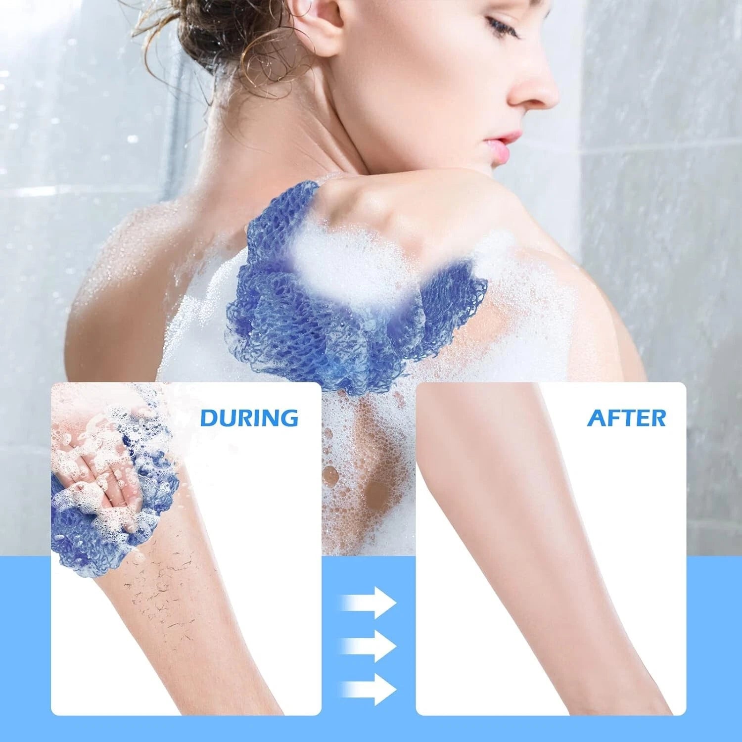 2 Pieces African Net Sponge Authentic Real African Exfoliating Net Bath Sponge W