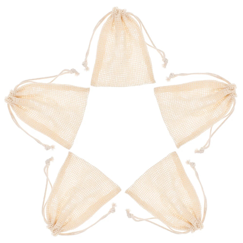 5PCS Exfoliating Mesh Soap Pouch Bathing Accessories Mesh Soap Saver Body Scrubs