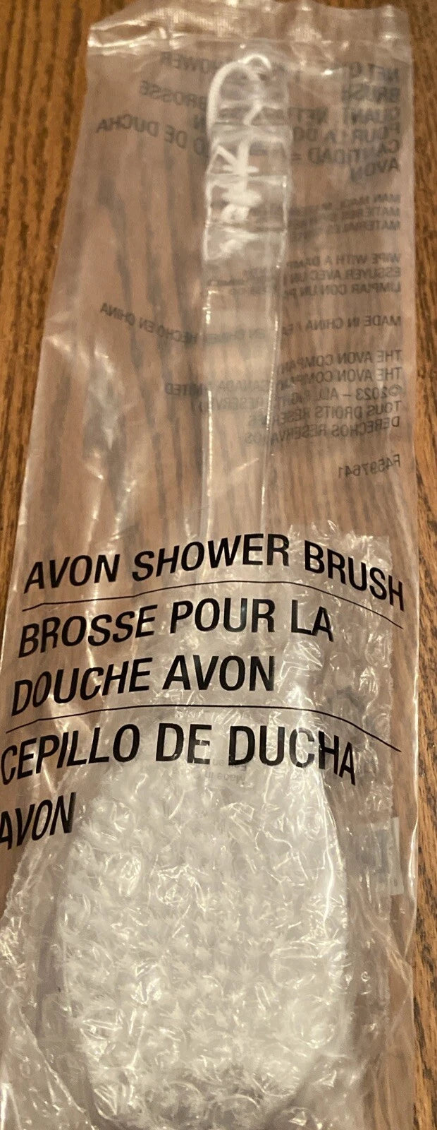 Avon Long Non Slip Comfort Handle Shower Brush Massage Nubs &  Hanging Loop NEW