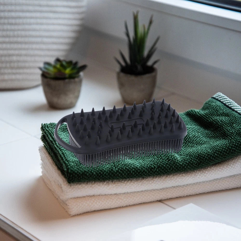 Bath Brush Man Travel Shower for Cleaning Soft Silicone Body Scrubber