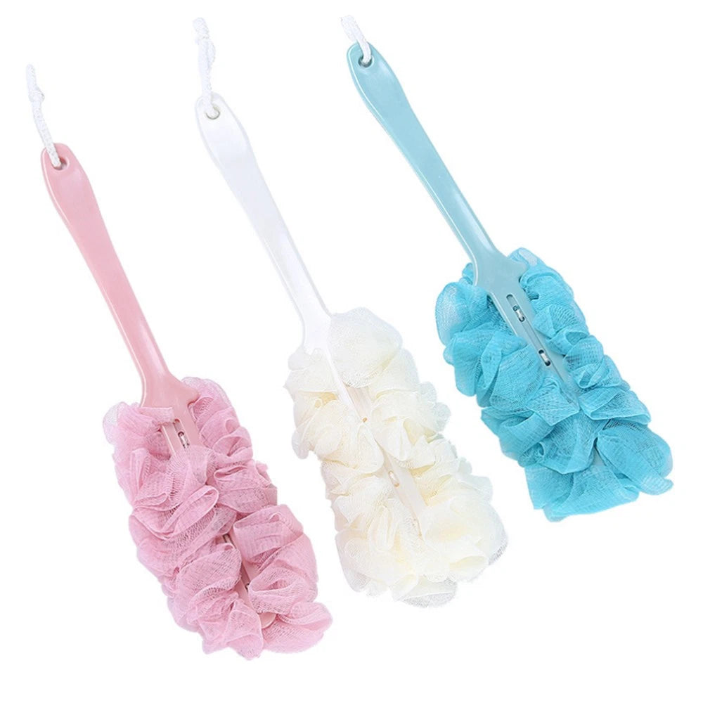 2 Pieces Bath Brush Man Bathing with Long Handle Back for Shower Men