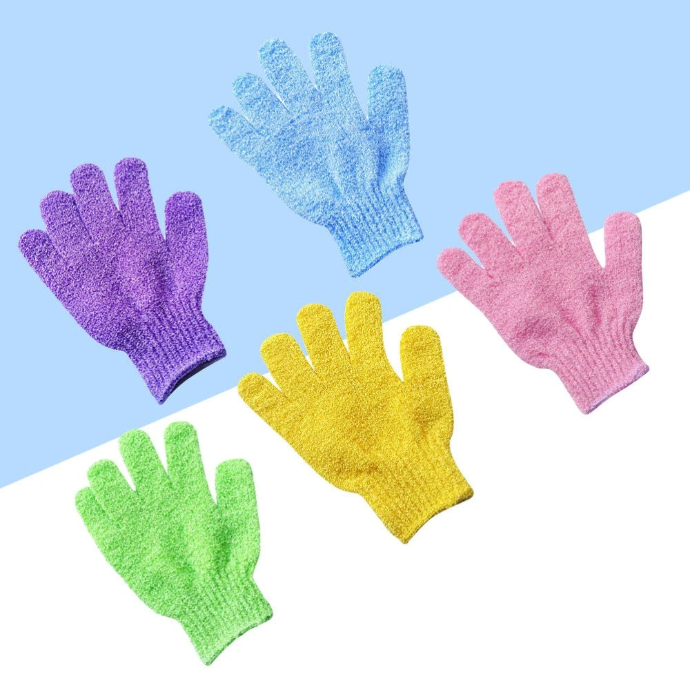 5 Pairs Bath Gloves Exfoliate Body Exfoliator Exfoliating Scrubber
