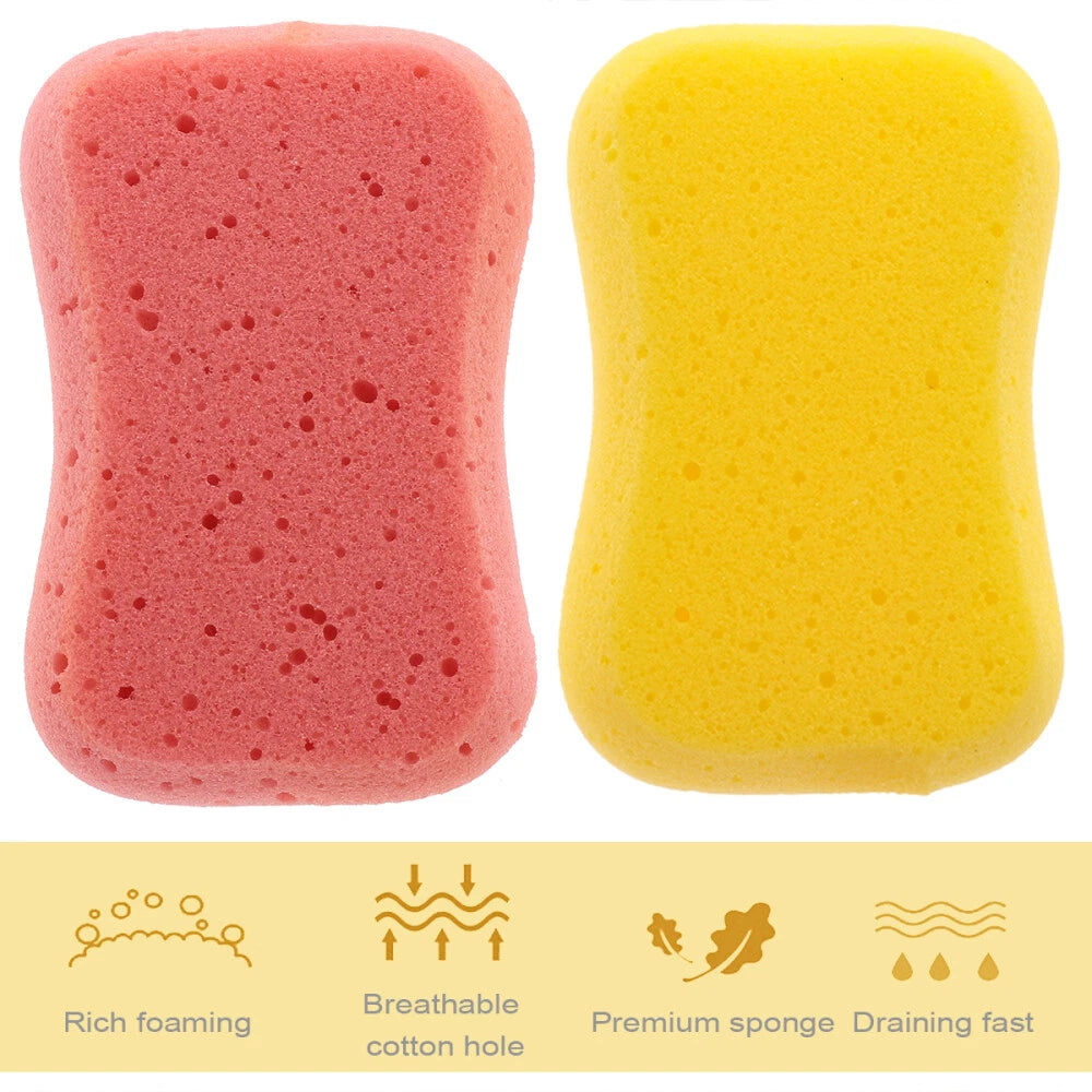 4PCS Shower Bath Brushes Bath Sponge Skin-Friendly Scrubbers Bathing Tools