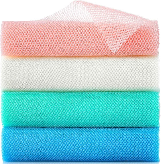 4× African Net Sponge Exfoliating Bath Long Sponge Shower Body Back Scrubber USA