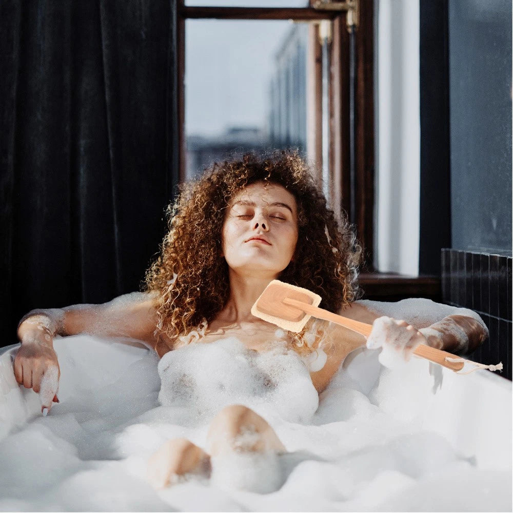 Back Massage Brush Backbrush for Shower Scrubber with Long Handle Exfoliating