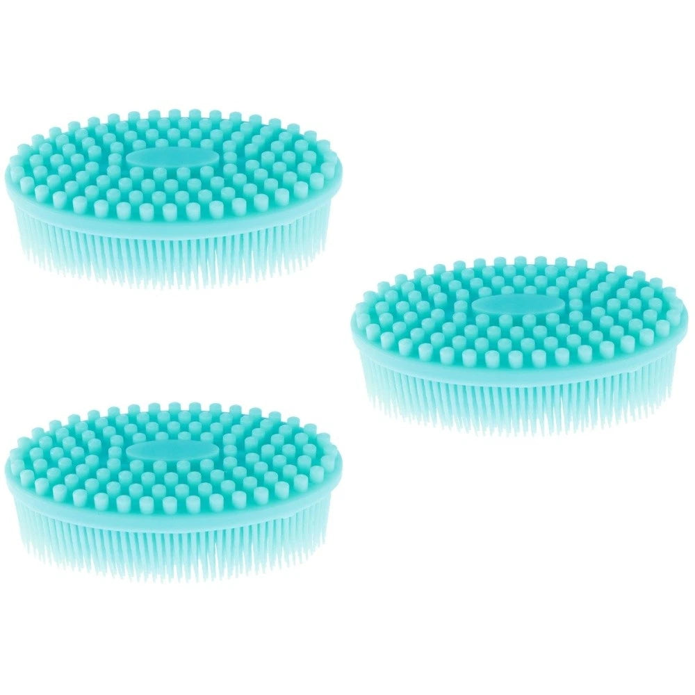 3 Count Bath Brush Body Exfoliator Scrubber Silicone Baby Shower Skin