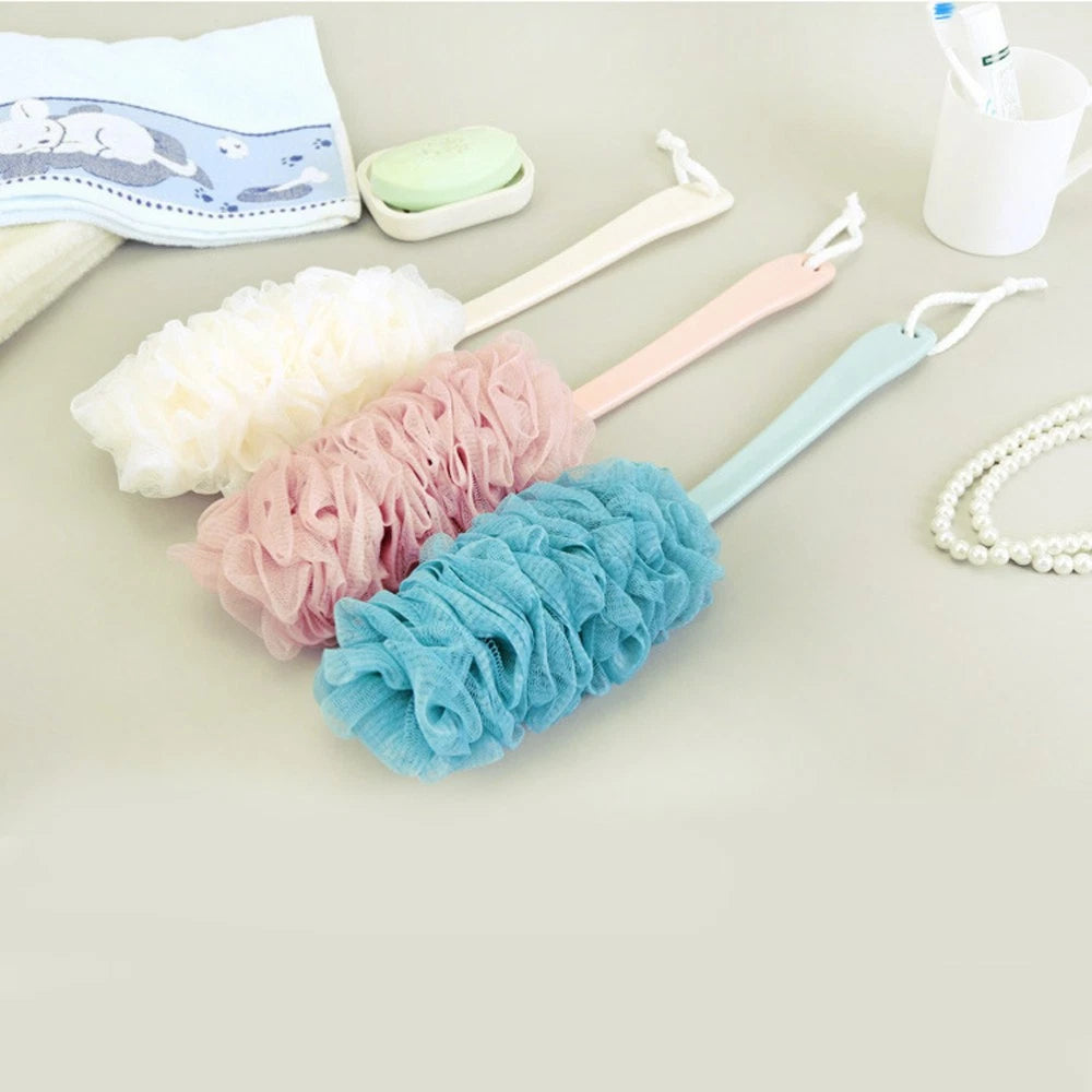2 Pcs Rub The Back Bath Flowers Exfoliating Body Brush Scrubber for