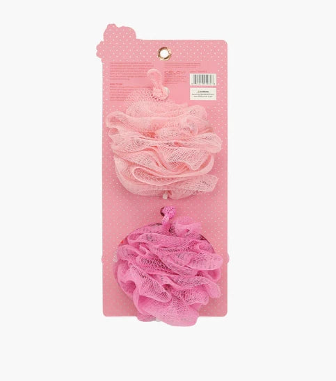 CELAVI STRAWBERRY SHORTCAKE 2PC BATH SPONGE SET