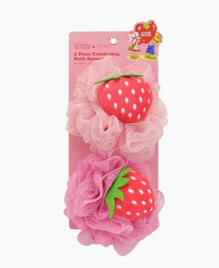 CELAVI STRAWBERRY SHORTCAKE 2PC BATH SPONGE SET