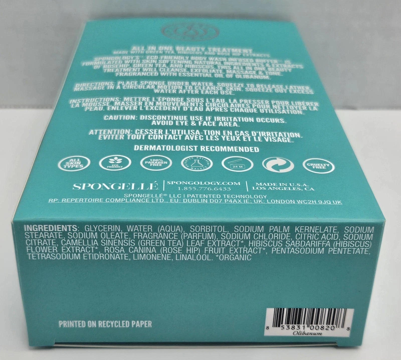 Spongelle Spongology Body Wash Infused Body Buffer Olibanum 4oz NEW 20+ Washes