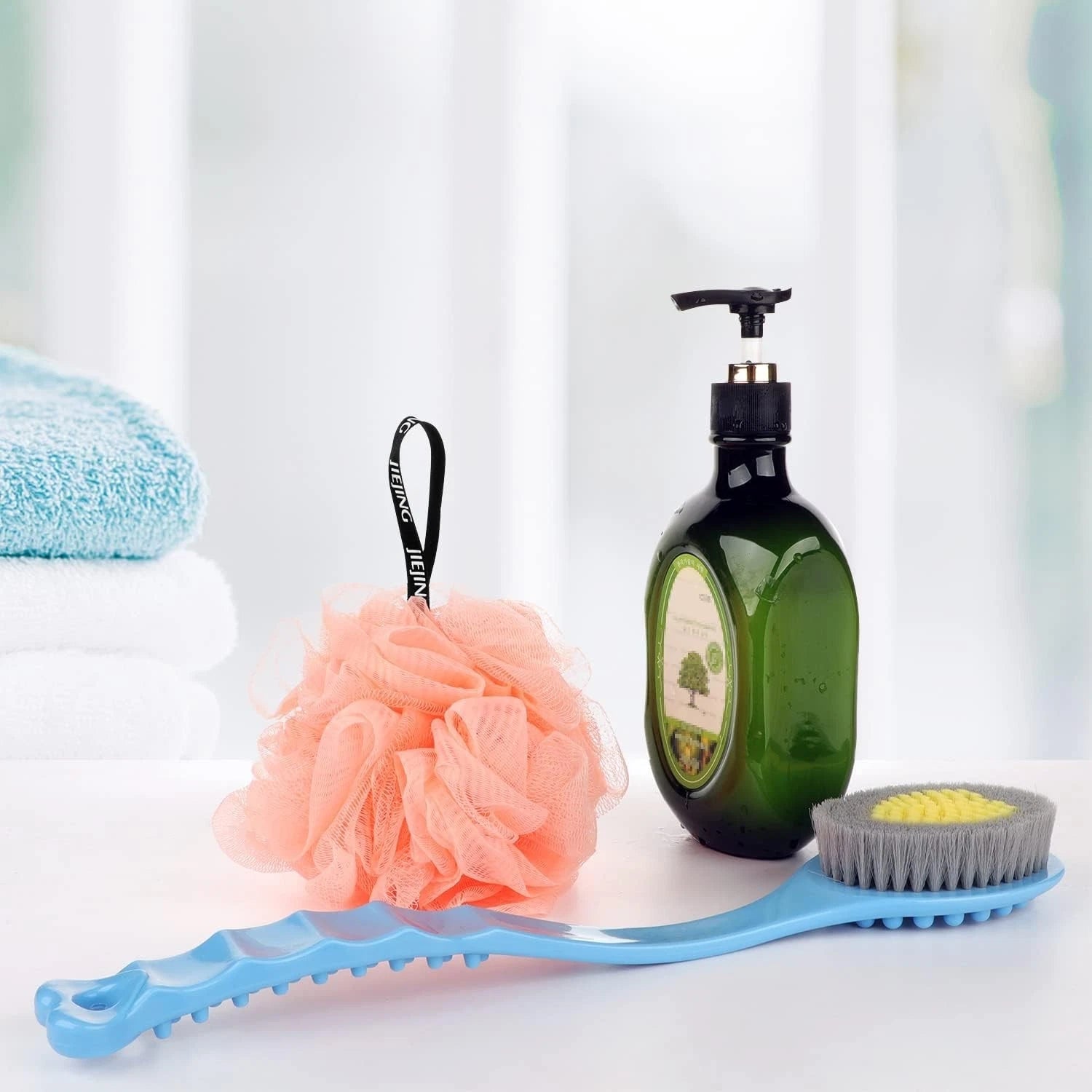 Bath Brush with Long Handle,Back Cleaning Brush,Back Scrubber -Bath & Shower UK