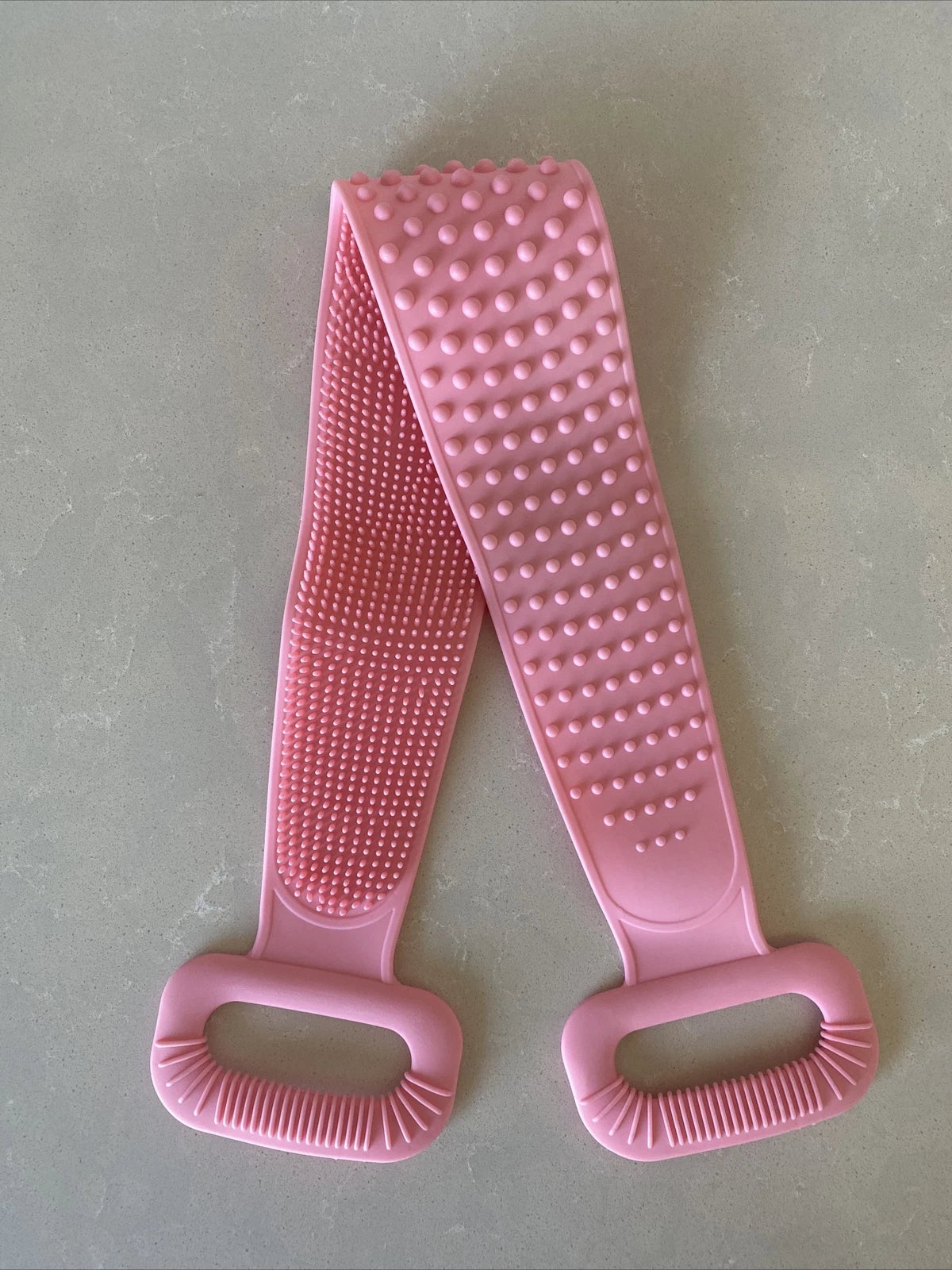 2 Pack - Silicone Body, Back and Foot Scrubber Brush for Shower/Bath 30" - Pink