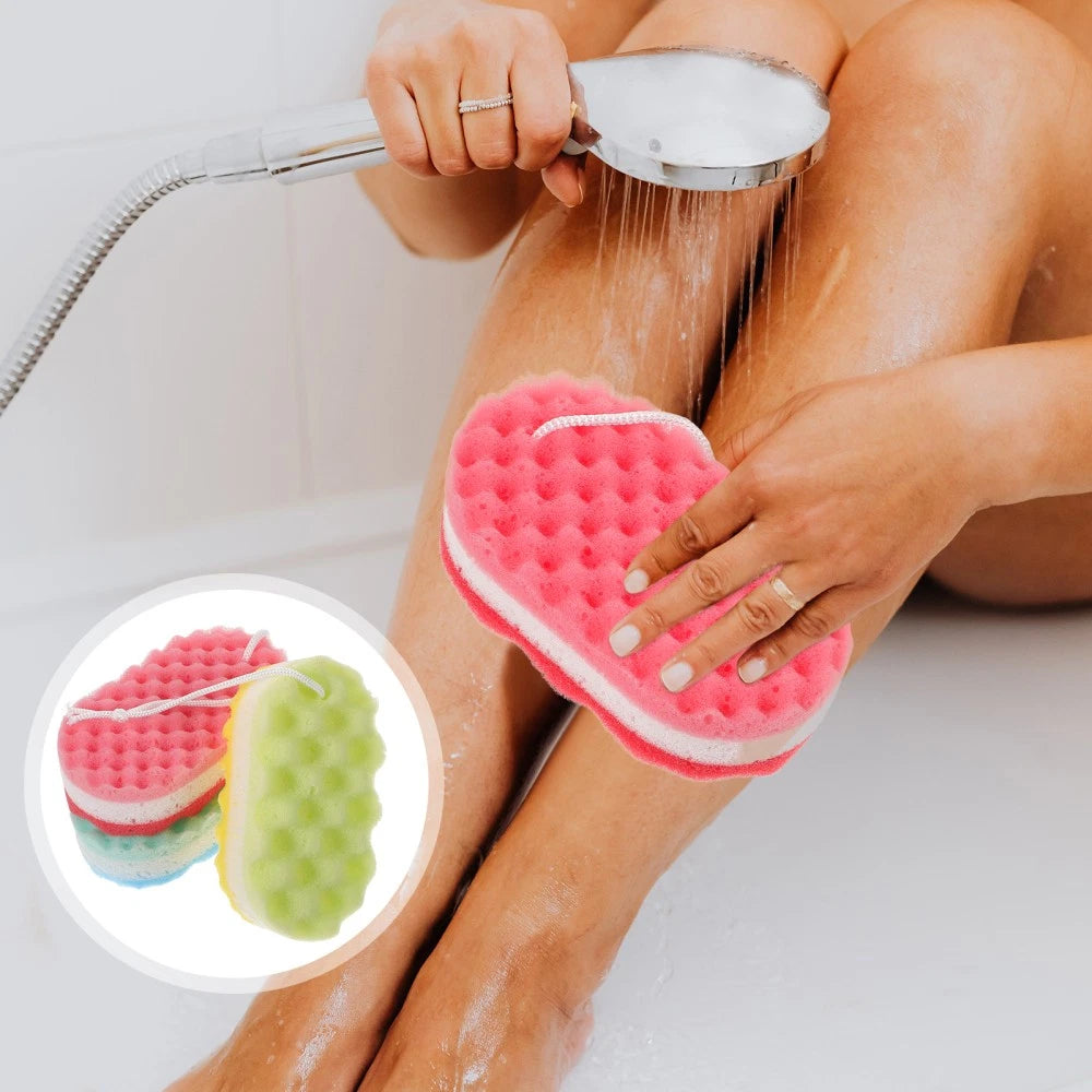 3 Pcs Massage Sponges Bath Child Man Scrubbing Scrubber Bathroom for Body