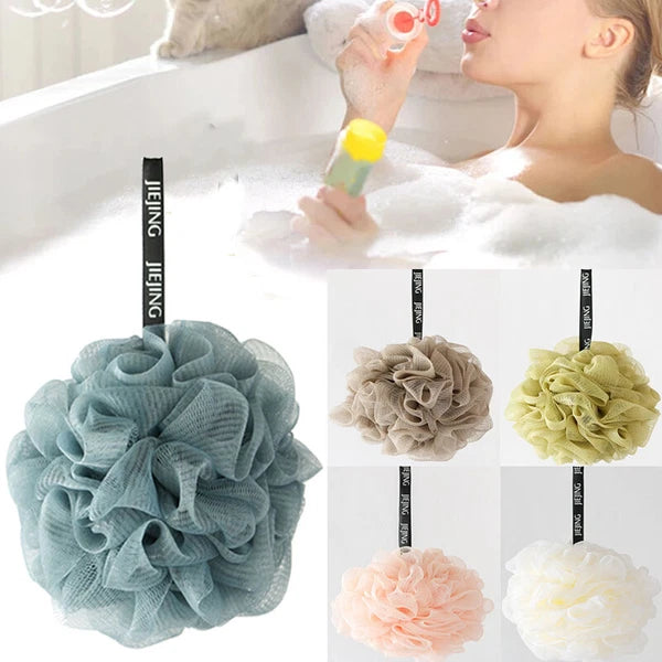 Sponge Mesh Ball Exfoliating Body Puff Soft Bath Shower Wash Scrunchie Buffer