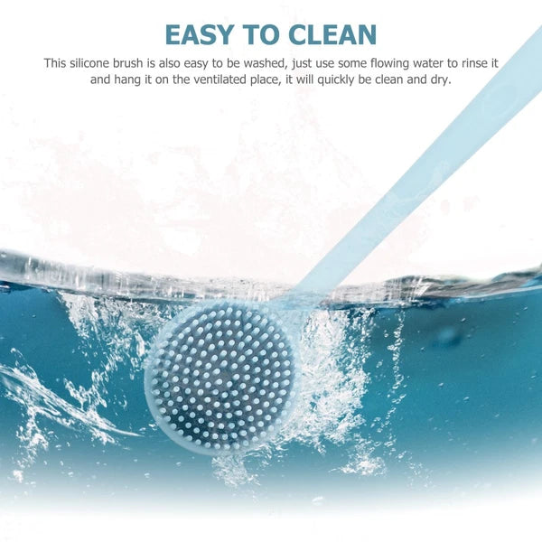 Silicone Bath Brush Scrubber Man Back for Shower Body with Handle