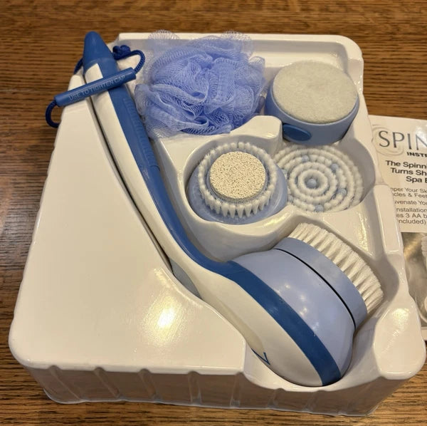 Spin Spa Spinning Spa Body Brush w/5 Attachments -As Seen on TV -NEW  in Box