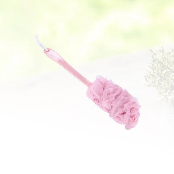 Long Handle Bath Flower Scrubber Colorful Body Brush Exfoliating Shower Brush