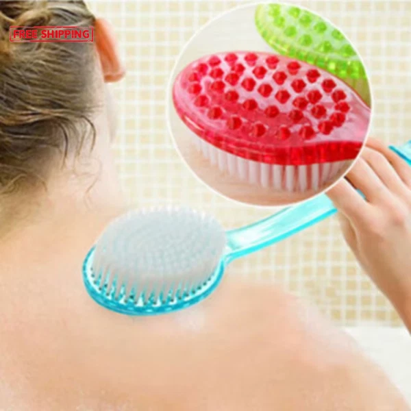 1Pc Long Handle Bath Brush Soft Hair Bath Brush Back Ball Brush Bathroom Body