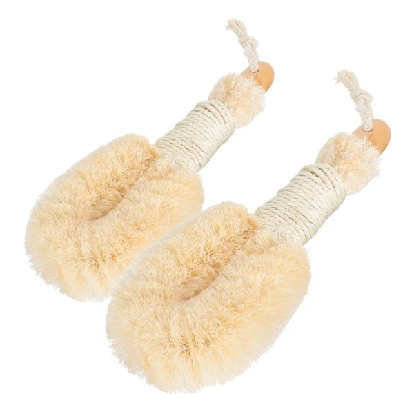 2 Pcs Silk Bath Brush Scrubber for Body Shower Bathroom Scrubbing
