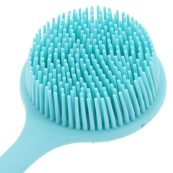 Long Handle Bath Brush Silicone Shower Scrubber Exfoliator for Body Clesning