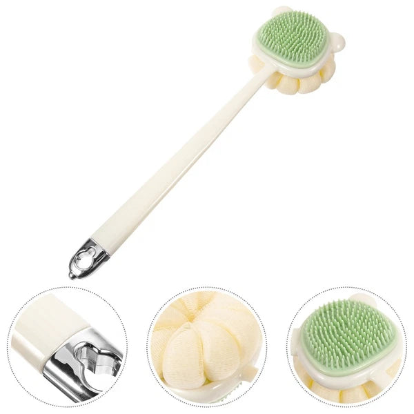 Back Rub Brush Bath Scrubber for Body Exfoliator Long Handle Wash