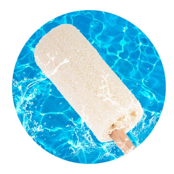 Wooden Loofah Bath Brush Back Scrubber for Shower Exfoliating Sponges