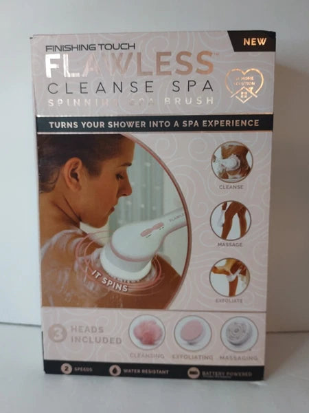 New Finishing Touch Flawless Cleanse Spa Spinning Body Brush