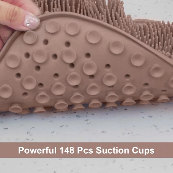 Shower Foot Scrubber Mat with Non-Slip Suction Cups, Foot Spa Brush for Cleaning