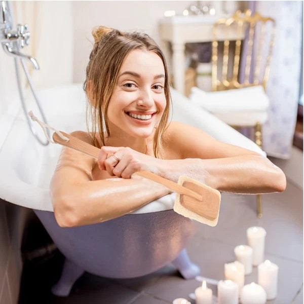 Back Massage Brush Backbrush for Shower Scrubber with Long Handle Exfoliating