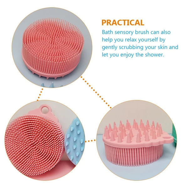 Bath Brush Brushes Silicone Body Shower Baby Cleaning Hair Scrubber