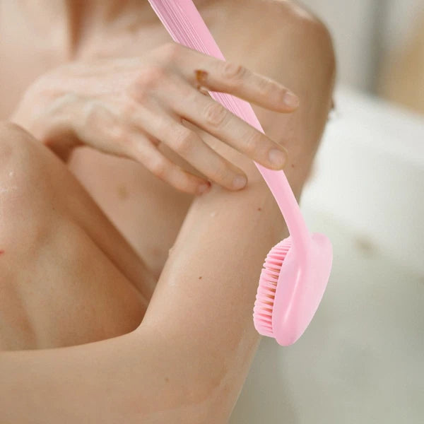 Body Bathing Brush Long Handle Scrubber Bath Exfoliating Brush Back Self Lotion