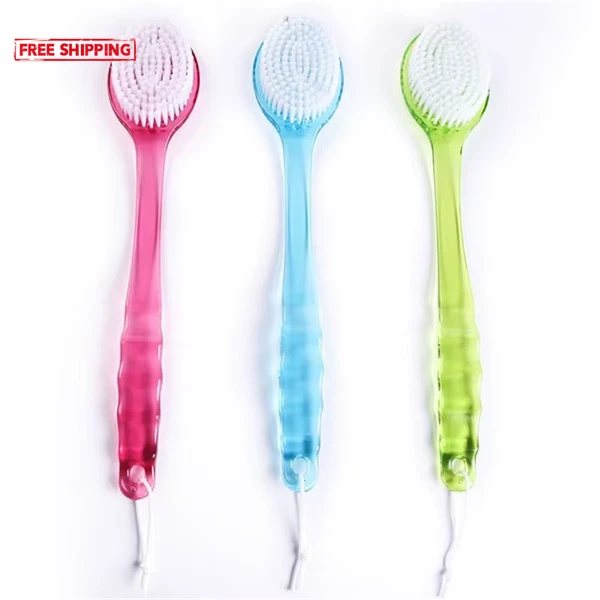 1Pc Long Handle Bath Brush Soft Hair Bath Brush Back Ball Brush Bathroom Body