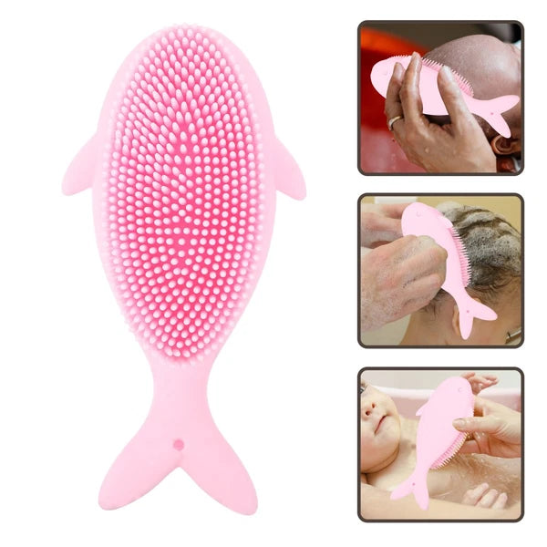 Baby Shower Brush Whale Shaped Bath Cleaning Tool newborn bath brush