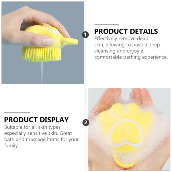 3 Pcs Silicone Bath Brush Mother Toddler Infant Massage Scrubber