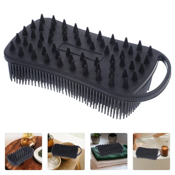 Bath Brush Man Travel Shower for Cleaning Soft Silicone Body Scrubber