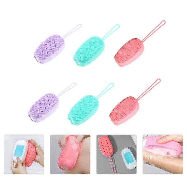 6 Pcs Bath Brush Body Bathing Scrubber Cleaning Scrubbers for Home