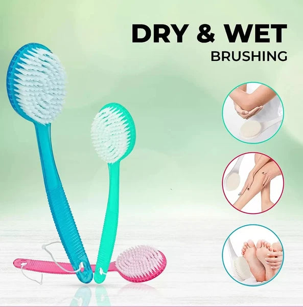 Back Scrubber for Shower Brush Body Bath Long Handle Showering Free Shipping NEW