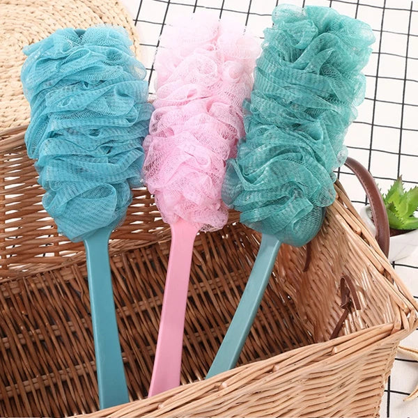 3pcs Long Handle Bath Brush Bathroom Shower Ball Shower Bath Back Brush Back