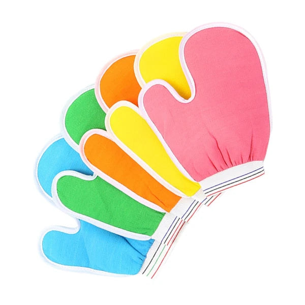 5 Pcs Bath Gloves Men and Women Mitts for Shower Body Scrub Brush