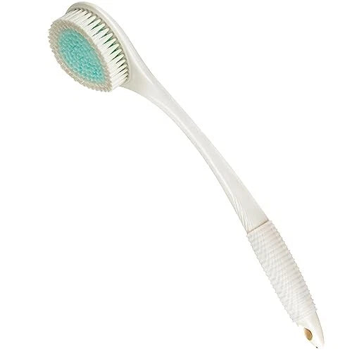 Back Bath Brush Long Handle for Shower - Soft Shower Brush for Men & Ivory