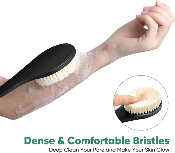 17-Inch Back Scrubber for Shower, Shower Brush for Men and Women, Long Handle E